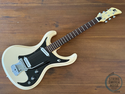 Guyatone LG-150T Guitar, “Mosrite” Offset, White, 1968 Vintage, RARE