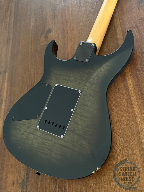 Fernandes HSS Super Strat, Quilted Army Green, MIJ, 1990s