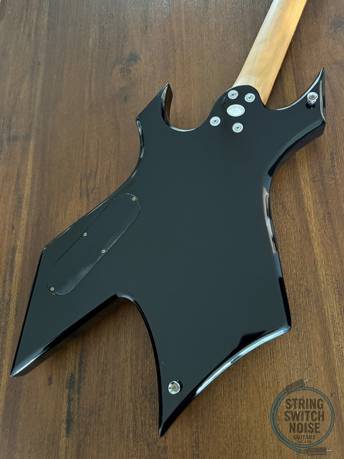 BC Rich Warlock Bass Guitar, Metallic Black, 2000’s