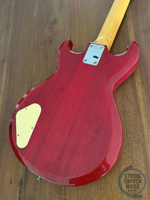 Aria Pro II Bass, Cardinal Series, Fretless 32”, Tran Red, 1982, CSB-380