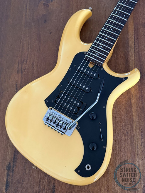 Aria Pro II Guitar, RS Wildcat, HSS SUPER STRAT, White, MIJ, 1985