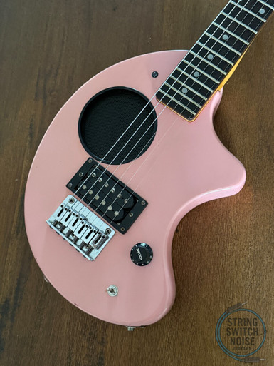 Fernandes ZO-3, Shell Pink, 2000s Nomad Travel Guitar, w/Onboard
