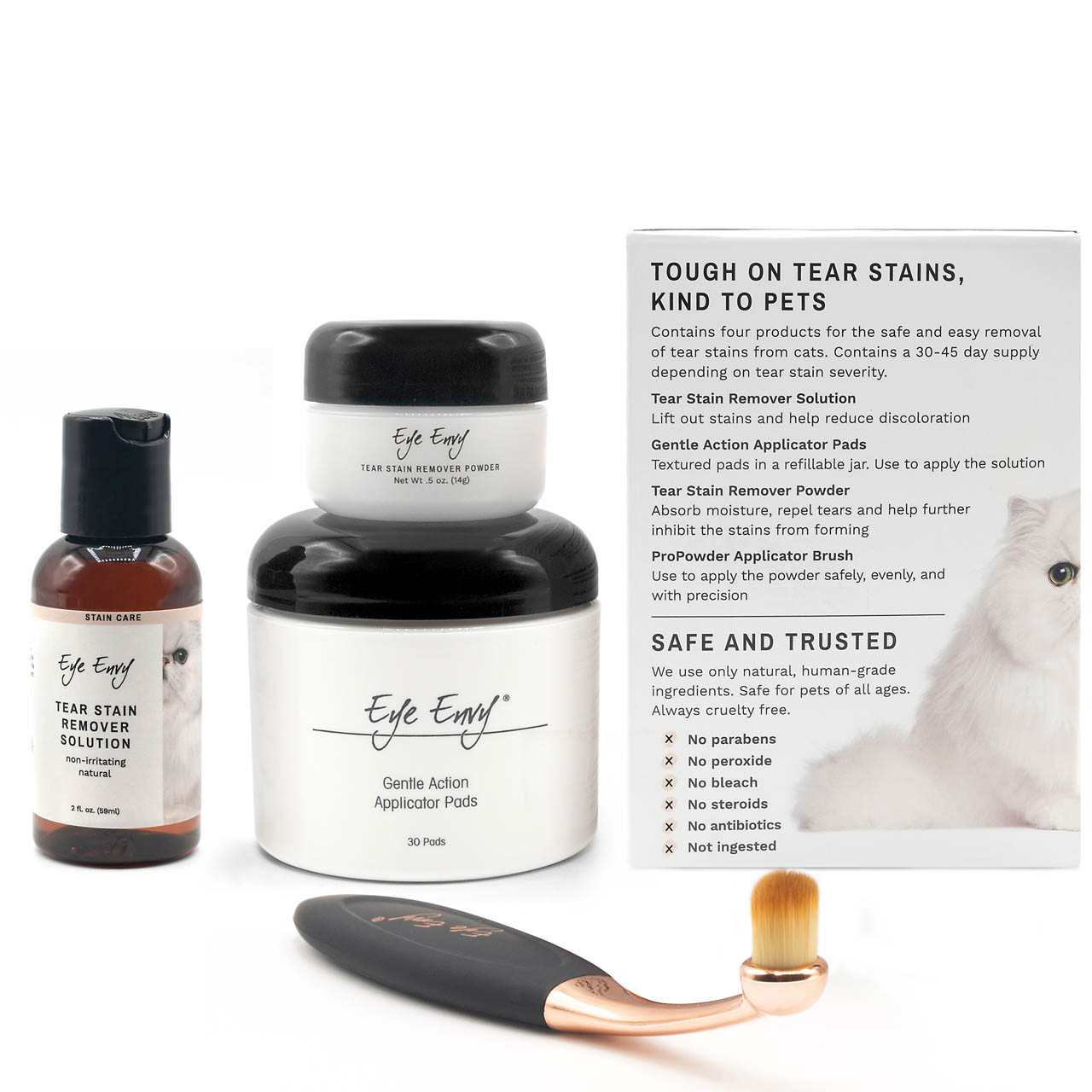 Eye Envy Cat Tear Stain Remover Kit ブラシ付-