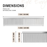 Eye Envy ProGlide Detangling Comb Dimensions