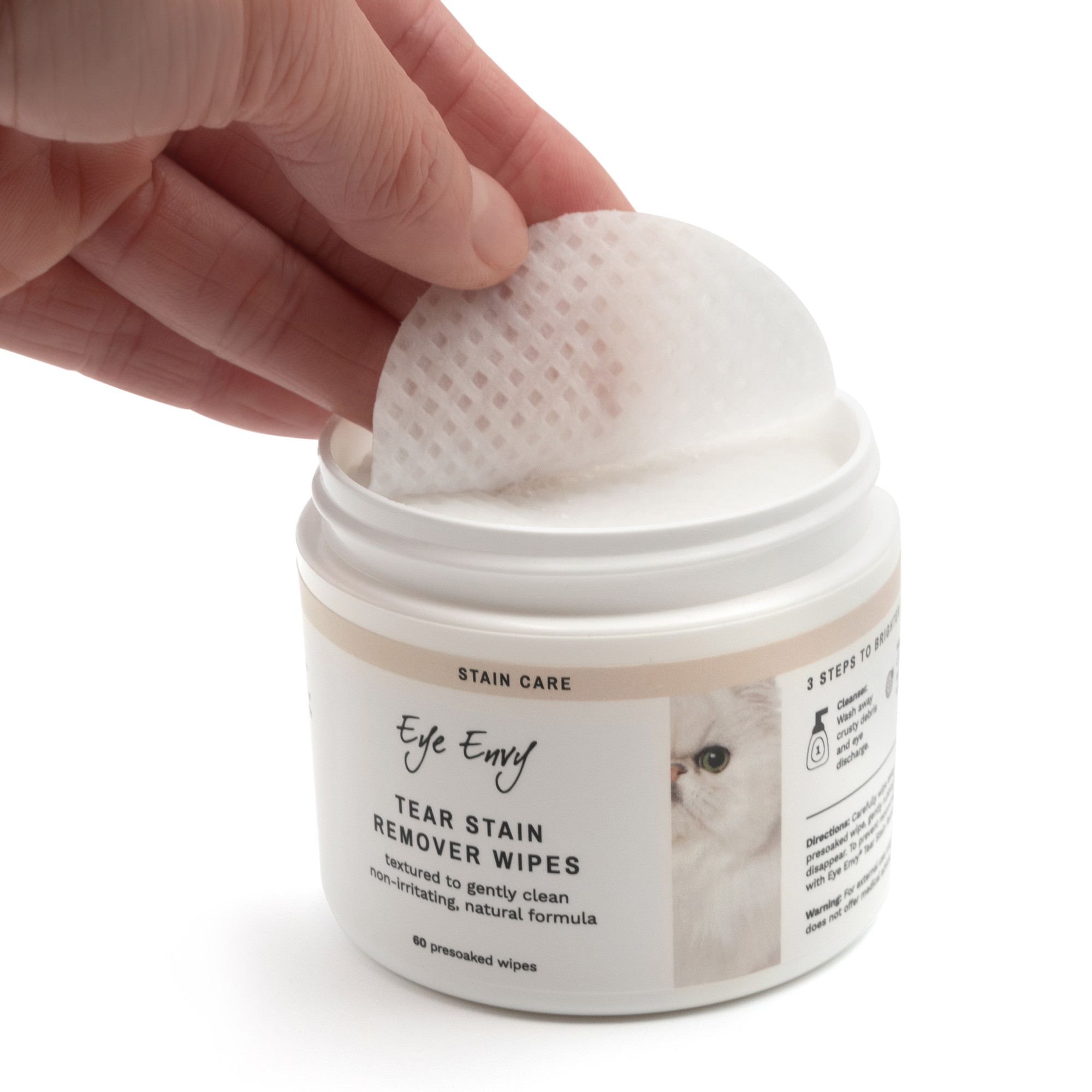 Mineroll Cat Eye Wipes For British Shorthair And Scottish Fold Individually Wrapped Gentle Tear Stain Remover Fragrance Free