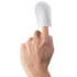 Eye Envy Gentle Action Applicator Finger Mitt on a man's finger - back