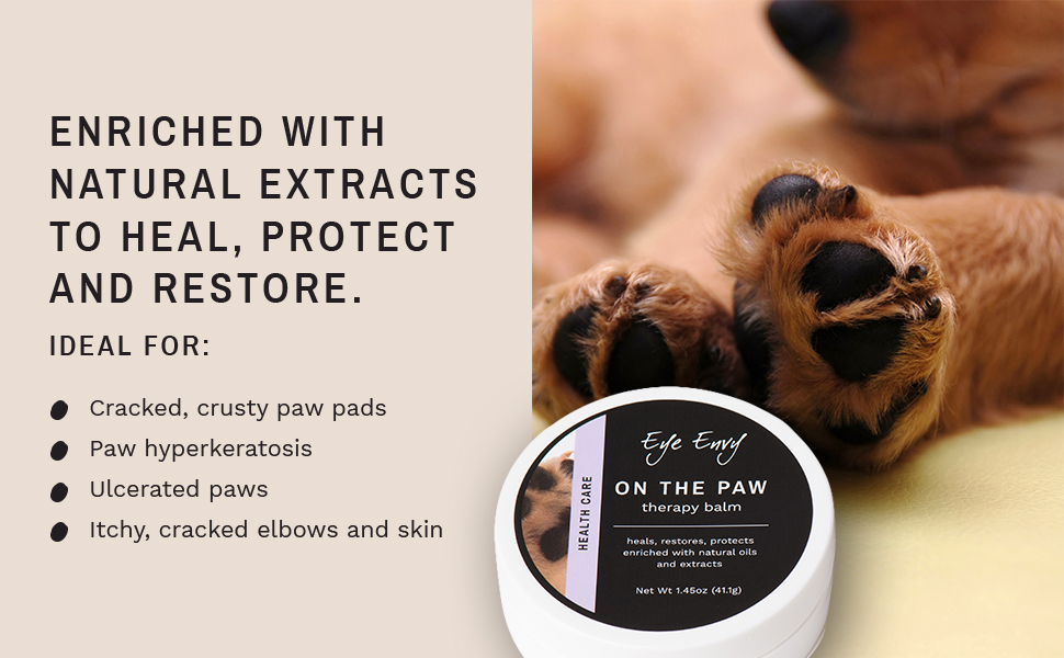 Enriched with natural extracts, to protect heal and restore damaged paw pads