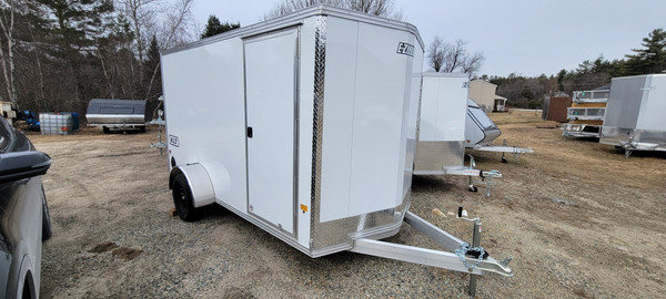 E-Z HAULER 6X12 CARGO TRAILER WHITE RAMP DOOR