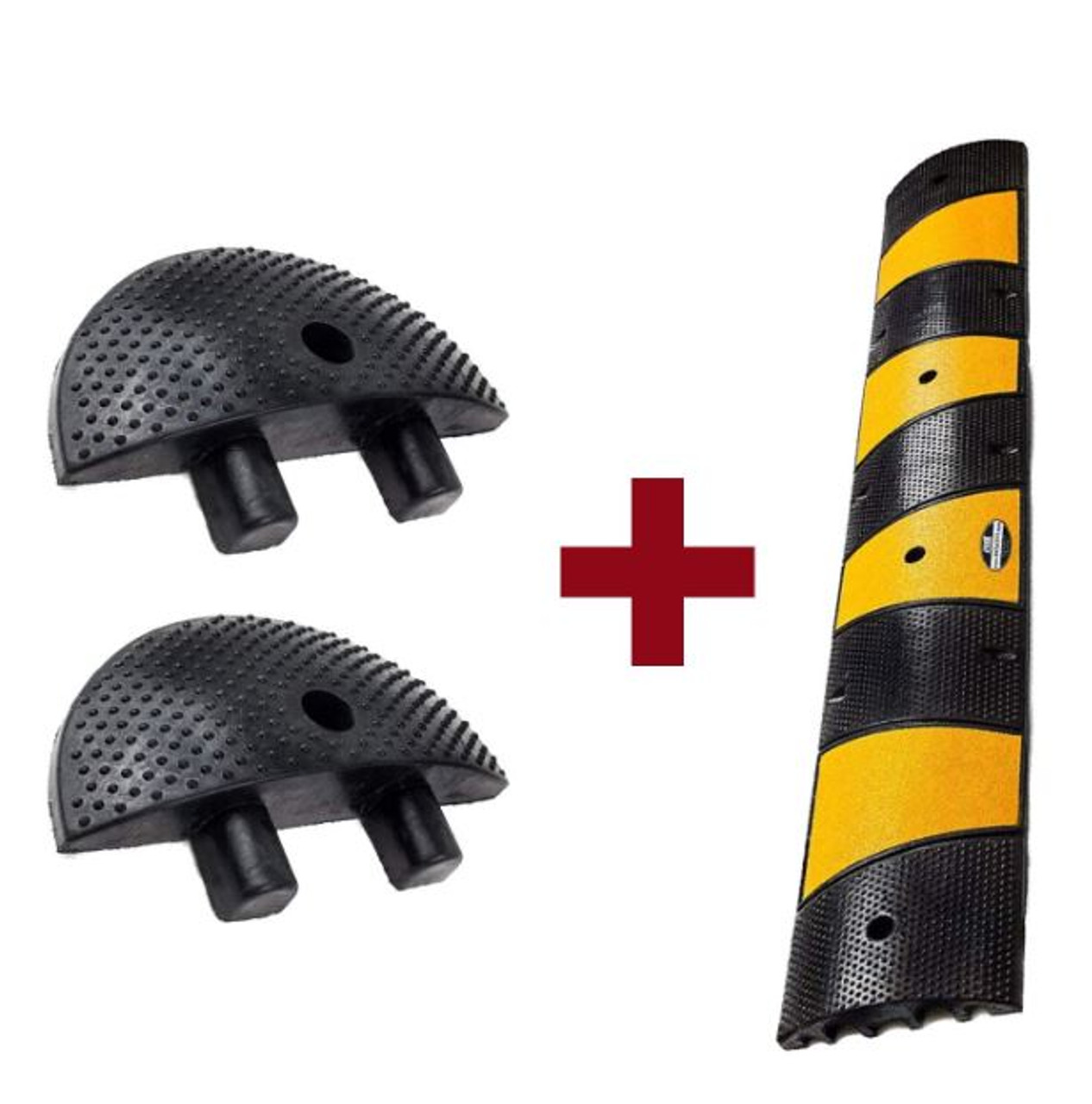 Troy Safety Modular Rubber Speed Bump Hump (6 ft) and Modular