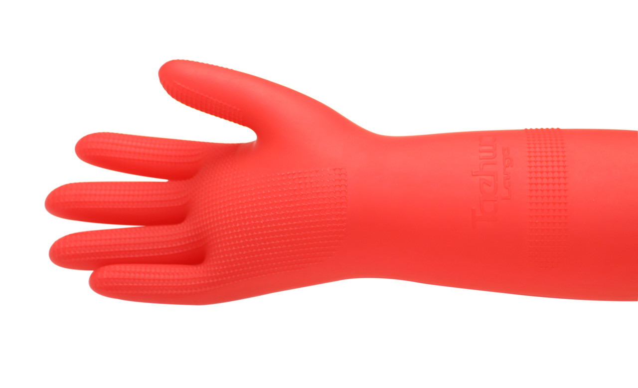 Troy Safety Rubber Cleaning Gloves Kitchen Dishwashing Glove,Waterproof