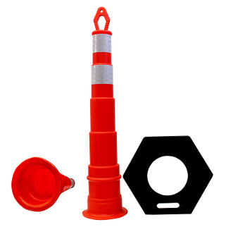 RoadPro Warnflagge – 40,6 X 40,6 Cm, Rotes Netz, Mit Robuster PVC-Stange – Perfekt Für Baustellen & Transport