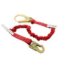 Spidergard SPL-S101 6 Foot Single Leg Internal Shock Absorbing Lanyard with Rebar Hook, Red