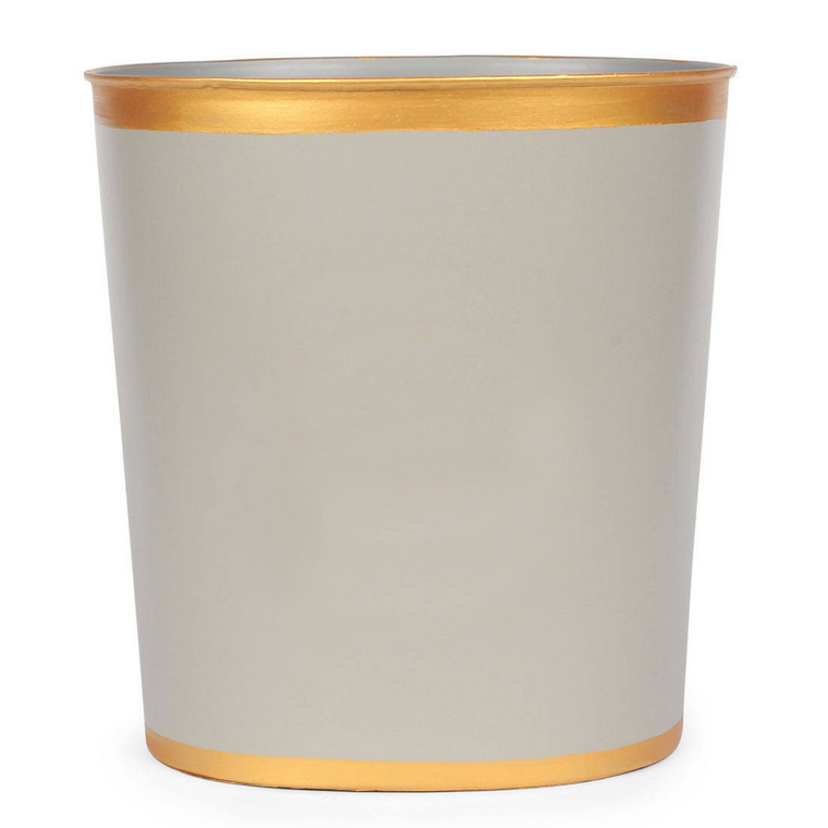 Mattie Oval Wastebasket - Grey