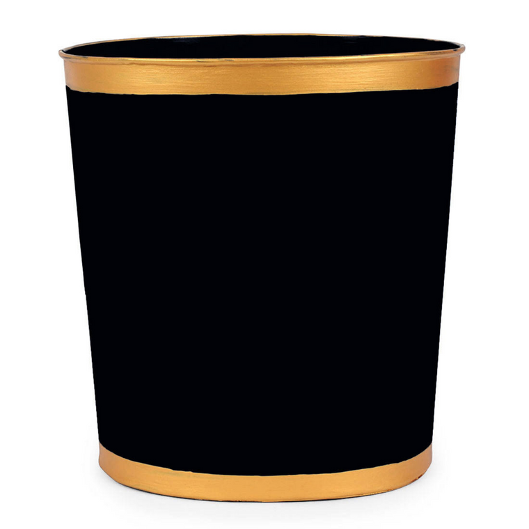 Mattie Oval Wastebasket - Black