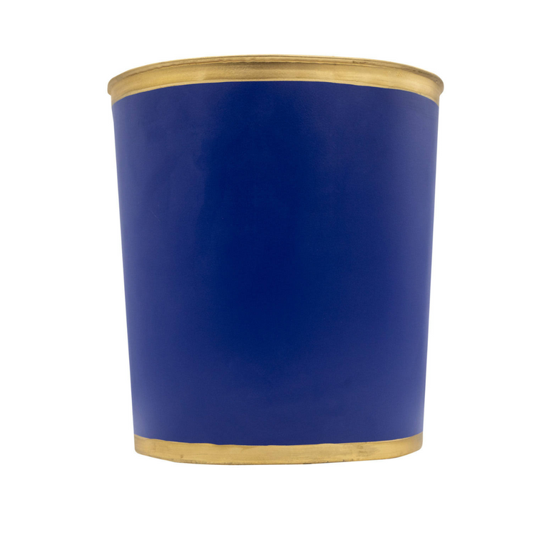 Mattie Oval Wastebasket - Navy Blue