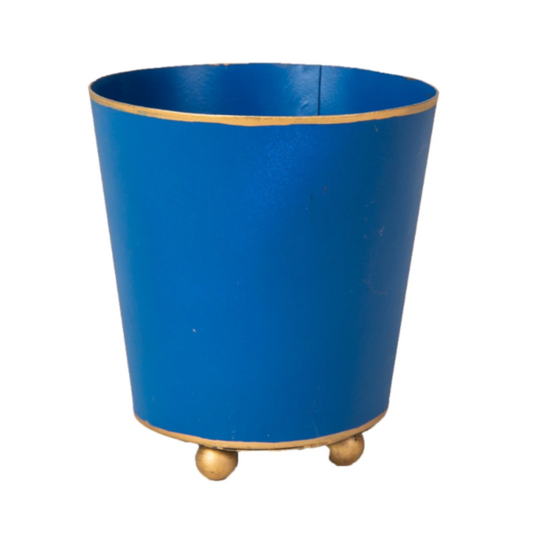 Mattie Round Cachepot Planter Periwinkle