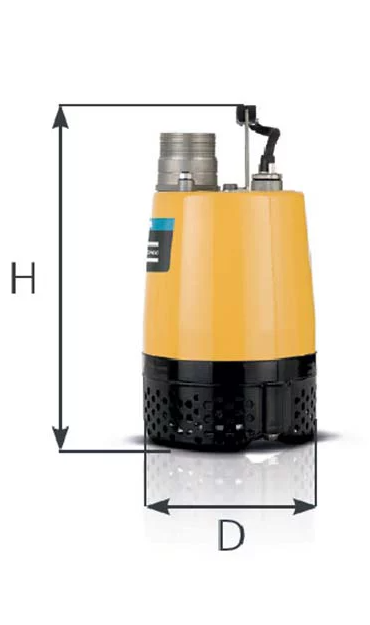 Atlas Copco WEDA D04N submersible drainage pump - lightweight portable dewatering pump for construction sites