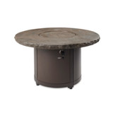 The Outdoor GreatRoom Marbleized Noche Beacon Round Gas Fire Pit Table