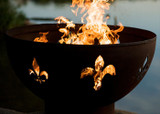 Fleur de Lis Fire Pit by Fire Pit Art