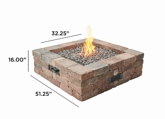 The Outdoor GreatRoom Bronson Block Gas Fire Pit Kit