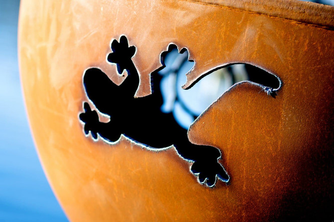 Kokopelli Fire Pit by Fire Pit Art