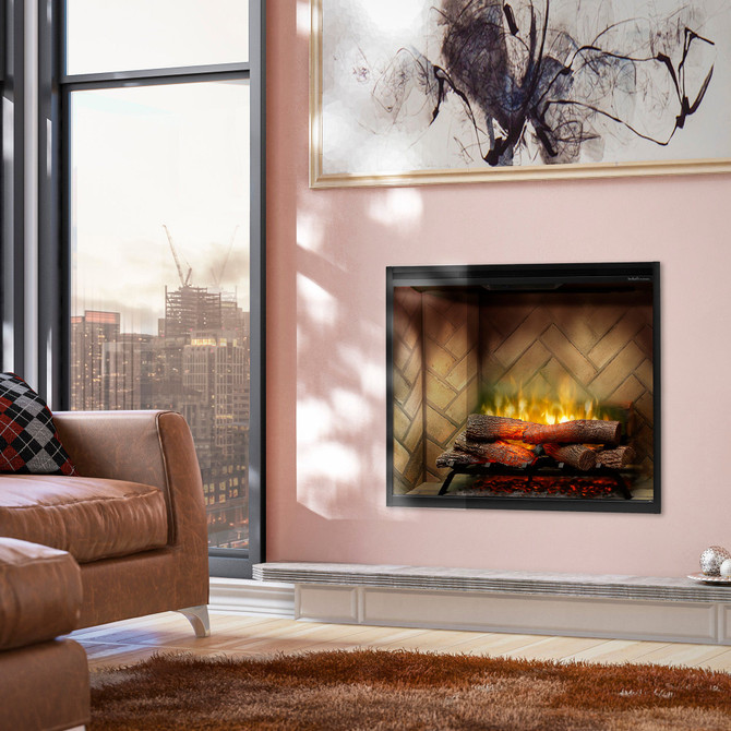 Dimplex Revillusion 36" Portrait Built-In Firebox with Front Glass and Plug Kit-500002398