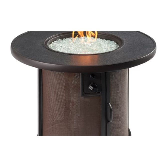 The Outdoor GreatRoom Stonefire Round Gas Fire Pit Table