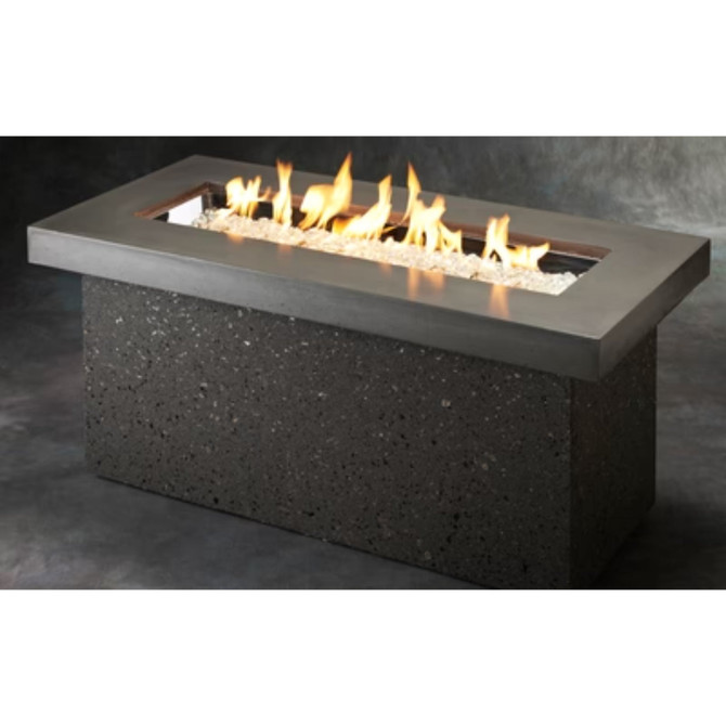 The Outdoor GreatRoom Key Largo Linear Gas Fire Pit Table