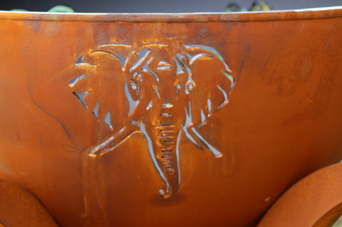 Africa's Big Five Fire Pit by Fire Pit Art