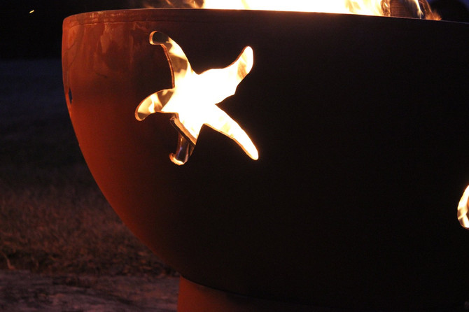 Sea Creatures Fire Pit by Fire Pit Art