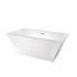 Vanity Art 59" X 30" White Acrylic Freestanding Bathtub with Air Bubble System