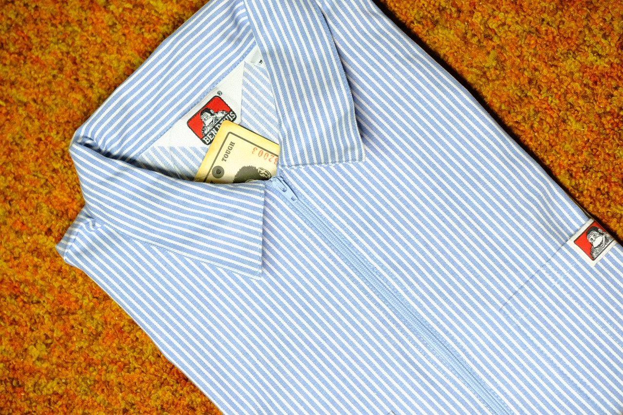 Ben Davis Short Sleeve Striped 1/2 Zip Shirt