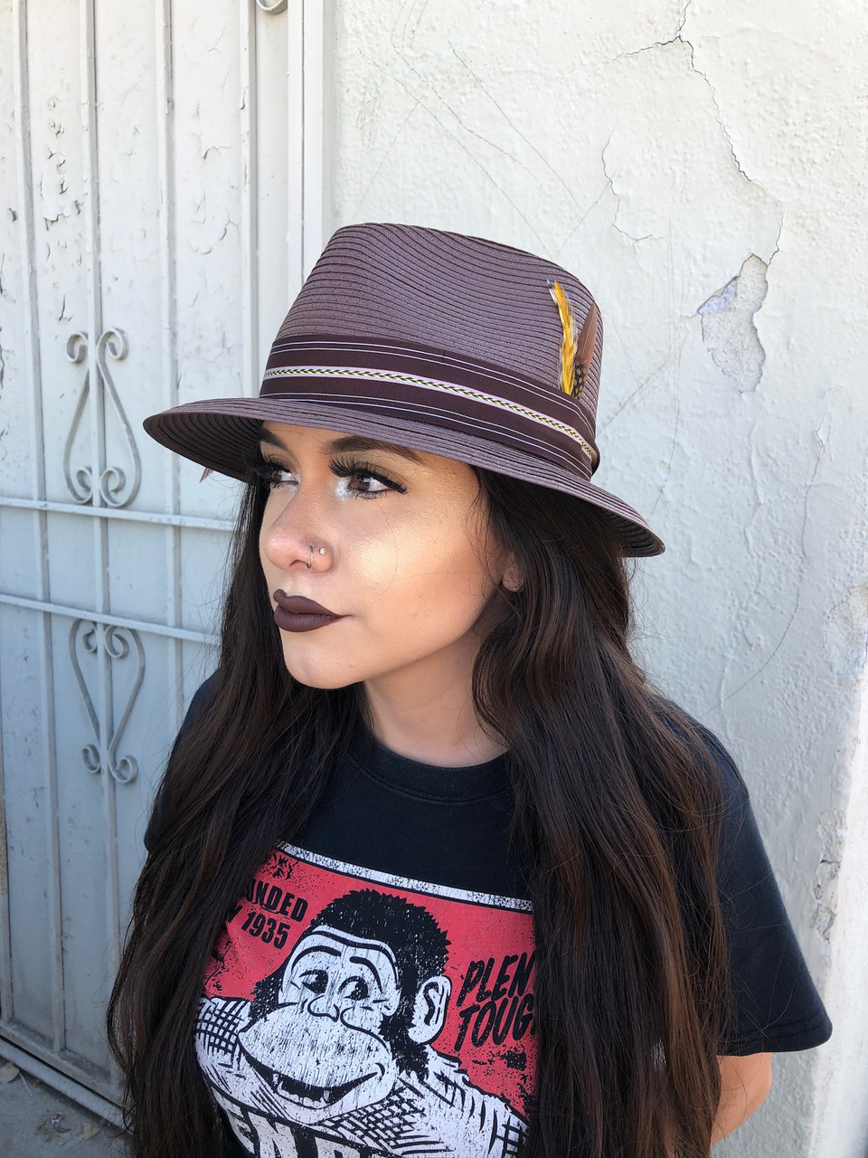 Greenspan's Diamond Top Regular Brim MIlano Straw Hat