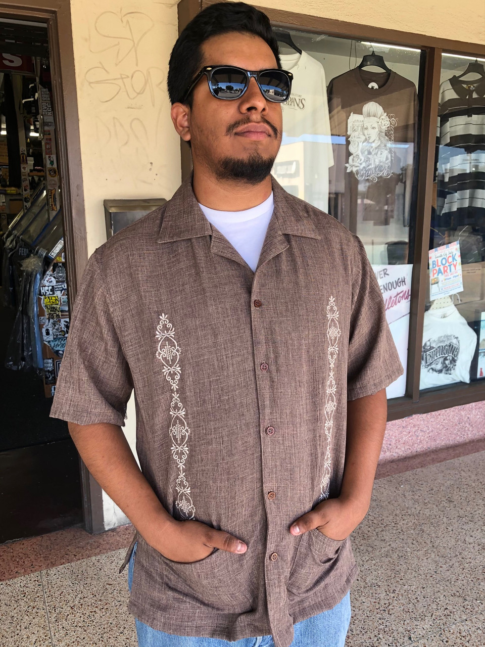 D'Accord 2 Pocket Guayabera Shirt