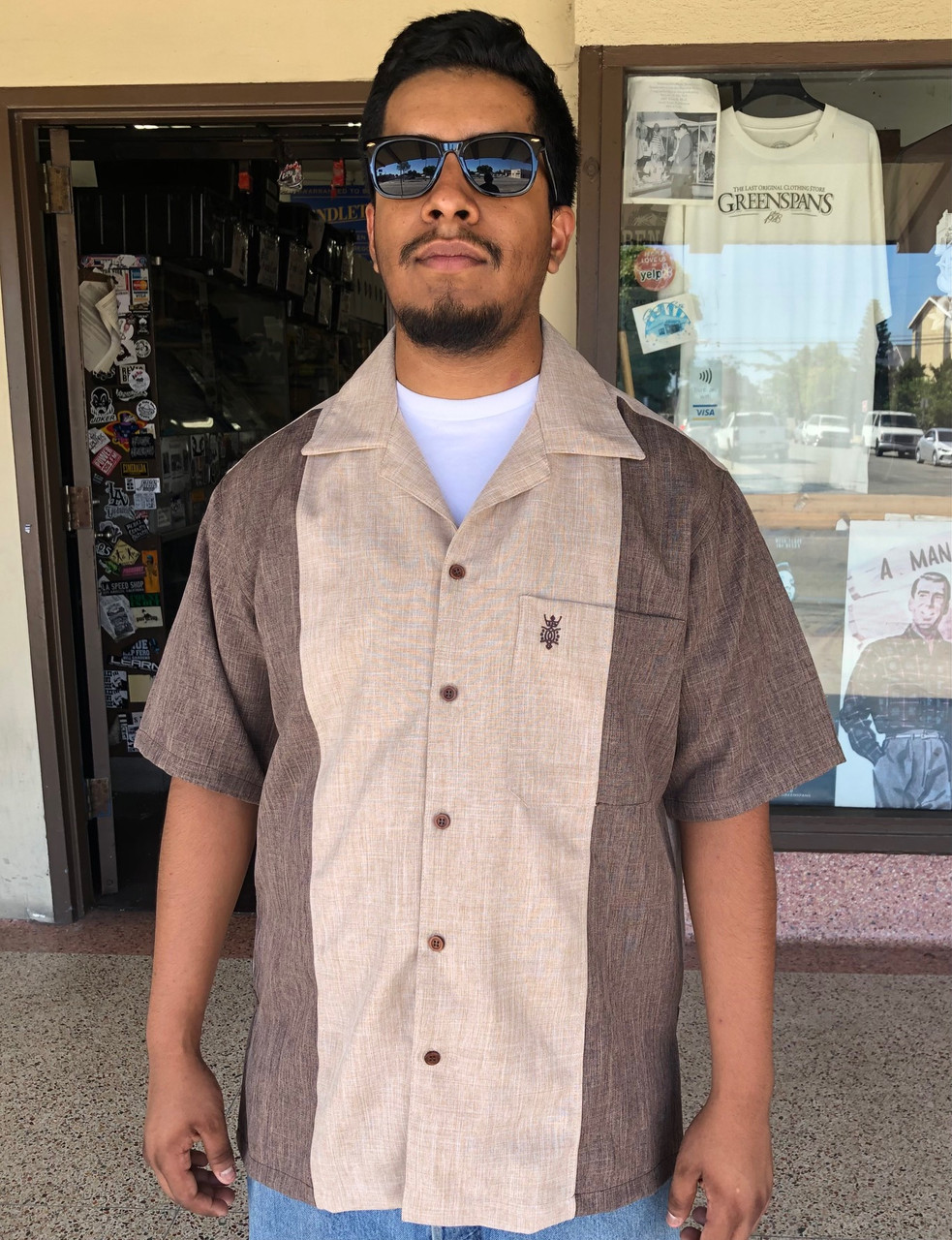 【2plan】Sort Tweed Half Shirt 2PLAN