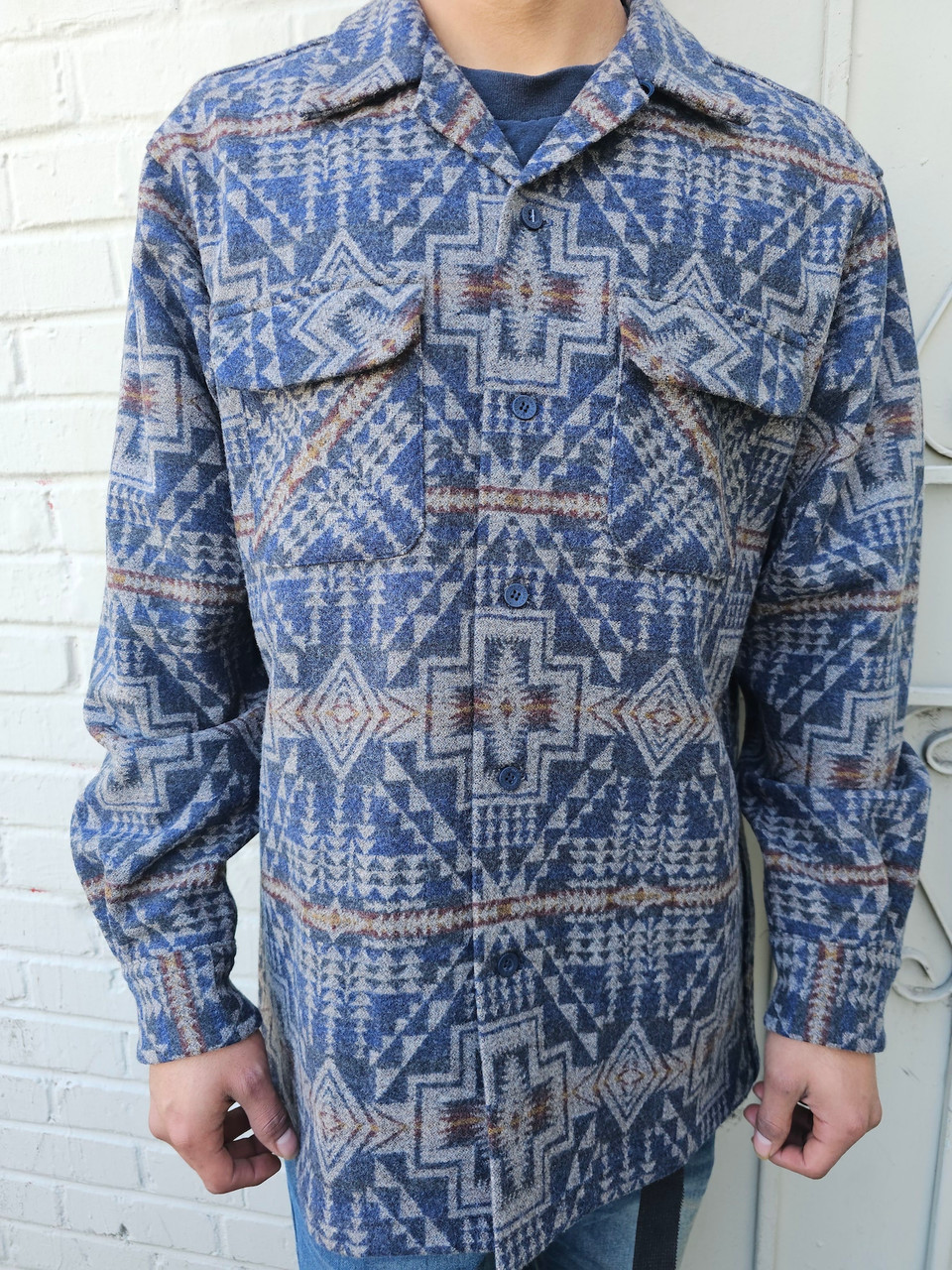 Pendleton Board Shirts ボードシャツ M ヴィンテージ Vintage 50s Pendleton Loop Collar Shadow Plaid Wool Button Up