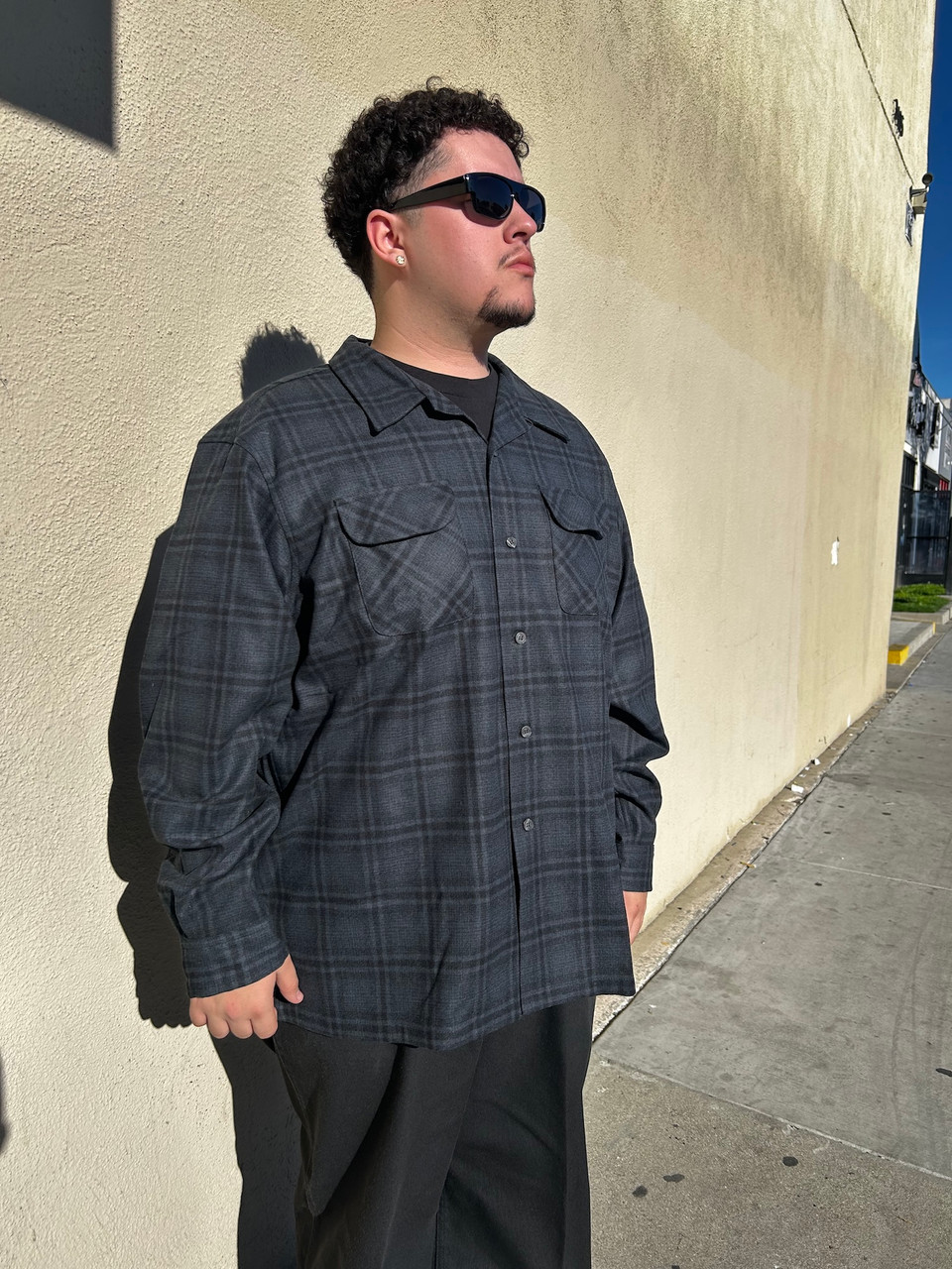 PENDLETON x BOBBY RUIZ ボードシャツ XL Pendleton x Bobby Ruiz Black Shadow Plaid