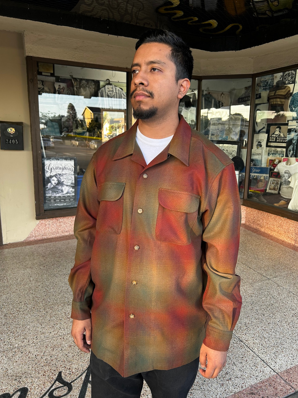 Fall 2026 Rust Olive Ombre Pendleton Board Shirt