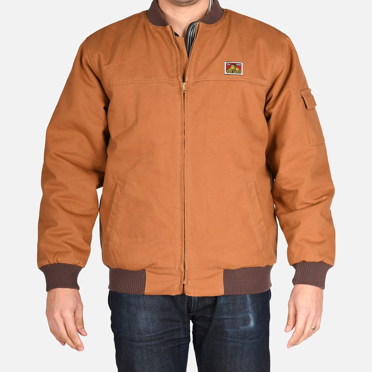 Ben Davis Brown Canvas Bomber Jacket