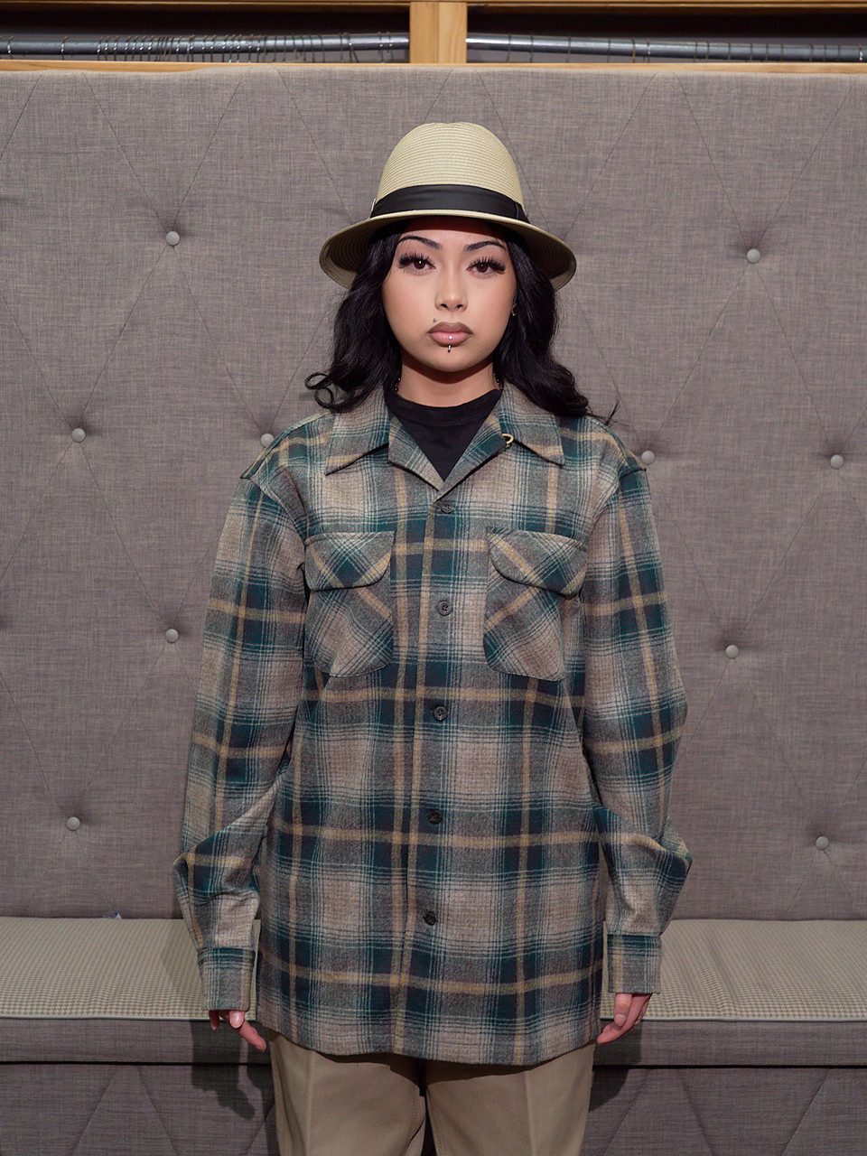 Fall 2025 Green Brown Ombre Pendleton Board Shirt