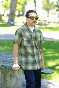 Spring 2025 Oxford Mix Green Ombre Short Sleeve Pendleton