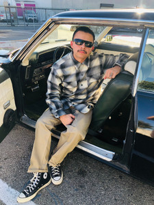 Spring 2024 Pendleton Board Shirt Tan Slate Ombre