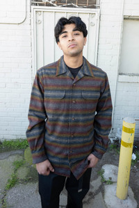 Fall 2024 Brown Multi Ombre Stripe Pendleton Board Shirt Fall 2024 Brown Multi Ombre Stripe Pendleton Board Shirt