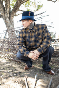 Fall 2024 Gold Navy Ombre Pendleton Board Shirt Fall 2024 Gold Navy Ombre Pendleton Board Shirt