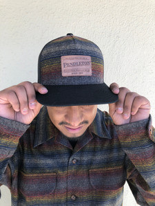 Fall 2024 Brown Multi Ombre Stripe Pendleton Trucker Cap