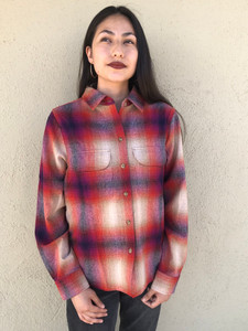 Women's Navy Magenta Ombre Board Shirt