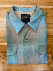 Spring 2025 Green Tan Ombre Pendleton Shirt