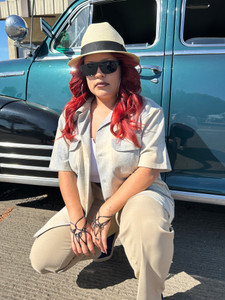 Short Sleeve Spring 2025 Tan Grey Mix Ombre Pendleton