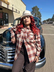 Spring 2025 Rust White Ombre Pendleton Board Shirt