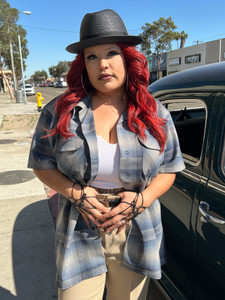 Short Sleeve Spring 2025 Grey Navy Ombre Pendleton